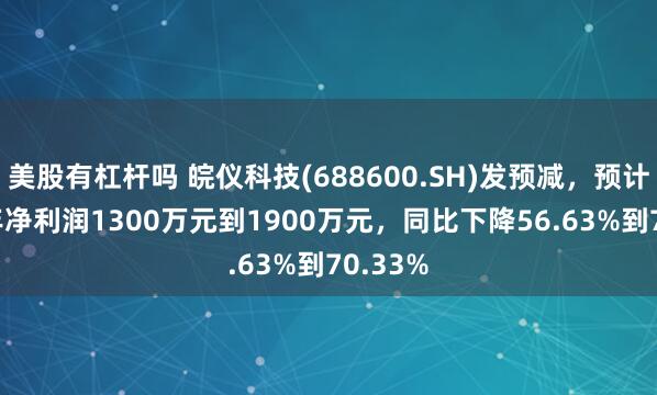 美股有杠杆吗 皖仪科技(688600.SH)发预减，预计2024年净利润1300万元到1900万元，同比下降56.63%到70.33%